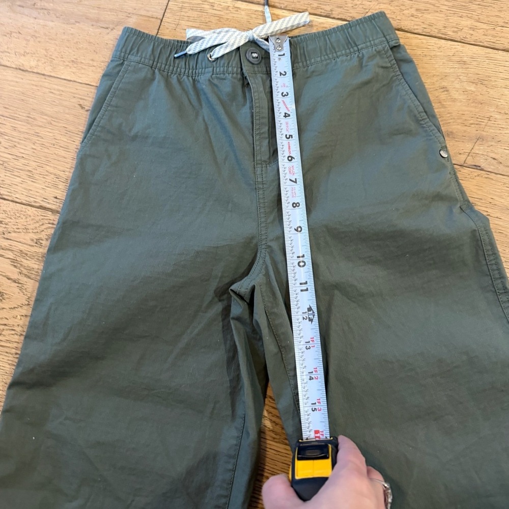 Vuori Ripstop Wide Leg Pants Army Green VW416 Organic Cotton Womens XS (390) - Picture 5 of 10